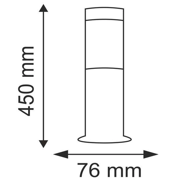 Ogrodowa LAMPA stojąca OSLO 300942 Polux zewnętrzna OPRAWA metalowy SŁUPEK IP44 outdoor szary