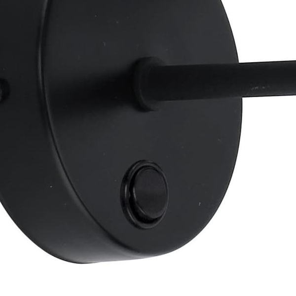 Kinkiet z włącznikiem Maja 1884 TK Lighting z abażurem nad łóżko czarny
