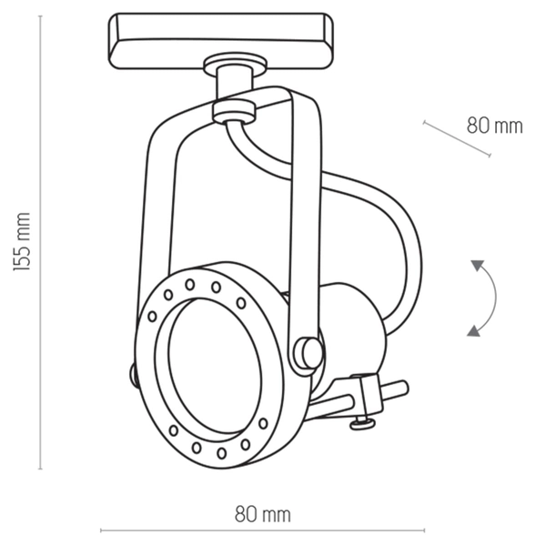 Okrągła lampa do szynoprzewodu Tracer 4065 TK Lighting metalowa biała