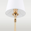 Biurkowa lampa eklektyczna Austin T01227AU-WH Cosmolight metal tkanina złota biała