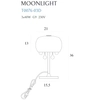 Biurowa lampka stołowa MOONLIGHT T0076-03D Maxlight szkło lustrzane metal chrom