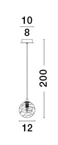 Lampa wisząca glamour CABRAL LE42906 ball nad stolik złota