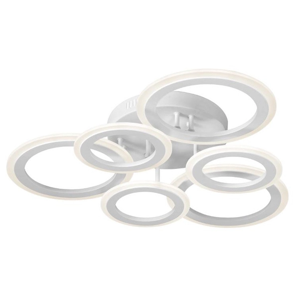 Plafon natynkowy biały W7108-3+3 ledowa plafoniera sufitowa 126W