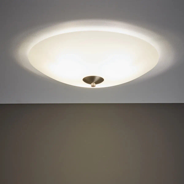Sufitowa lampa sypialniana Polar nad łóżko biała stal