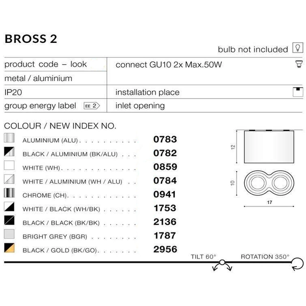 Plafon lampa sufitowa Bross AZ0782 metalowa tuba czarna chrom