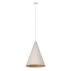 Zwisowa stożkowa lampa VESUVIO 41066 sypialniana beżowa złota