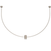 Minimalistyczna lampa wisząca No.C 5084 Shilo metalowa 126cm platynowy