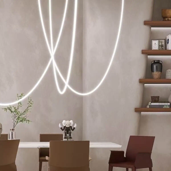 Wisząca lampa wężyk Skyline LWSL-WW-1M LED 20W 3000K złota biała