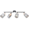 Loftowa lampa sufitowa Weald 99839/93 szklana czarna przydymiona