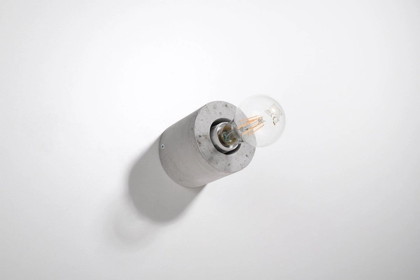 Kinkiet LAMPA ścienna SL.0679 okrągła OPRAWA betonowa tuba szara