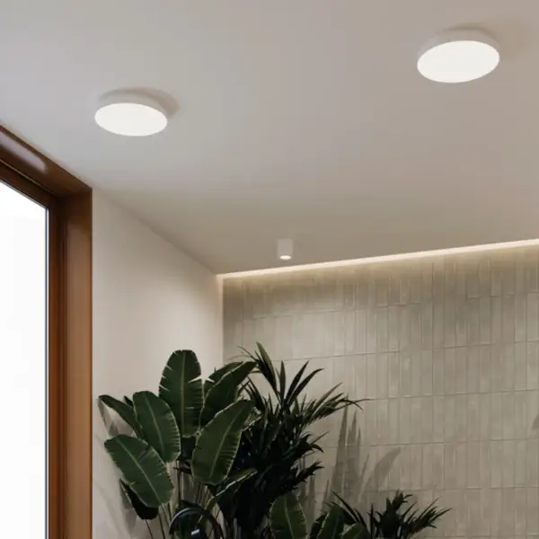 Hermetyczna lampa sufitowa BLOS biała do ogrodu IP54 LED 23W 3000K 47019-M930-D9-00-13