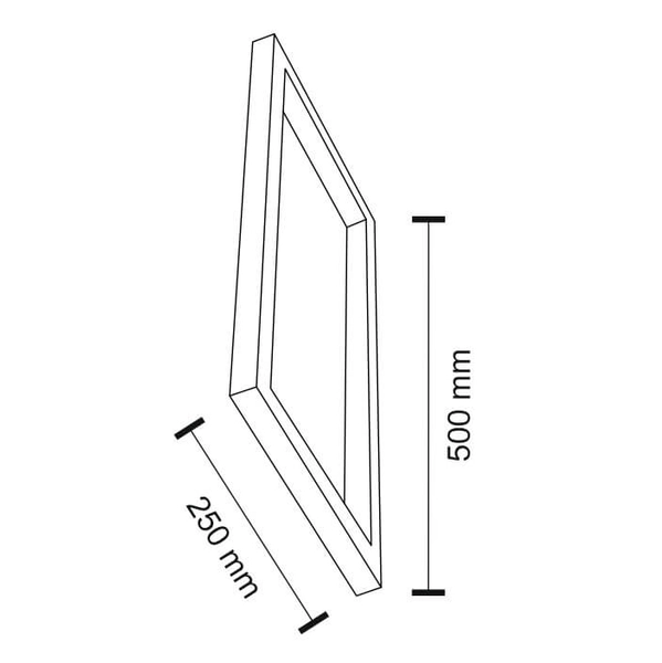 Ścienny kinkiet metalowy ZAOSU 7902 Shilo rama prostokątna czarna