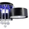 LAMPA sufitowa DRS8006/3 8C LED 180W BL Elem metalowa OPRAWA crystal glamour chrom czarna