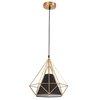 Druciana LAMPA wisząca HIRA 318558 Polux industrialny zwis piramida złota czarna
