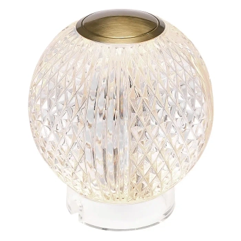 Szklana stołowa lampa Marni QN-MARNI-TL-S-NBR LED 12W 3000K kula mosiądz