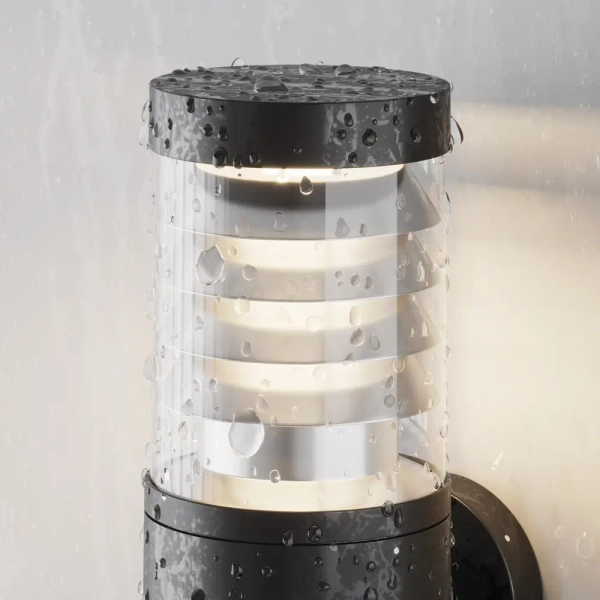 Zewnętrzny kinkiet ścienny Spir O439WL-L12GF3K LED 12W 3000K IP65 grafit