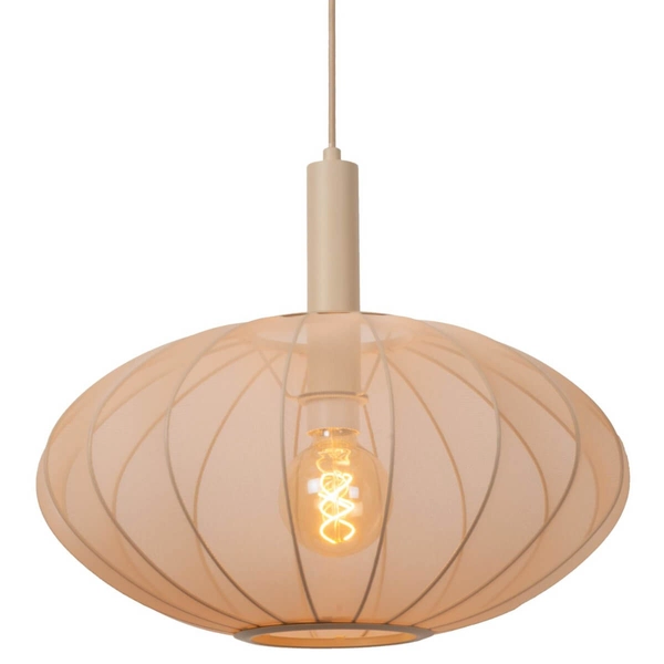 Naturalna lampa wisząca Corina 03447/52/38 tkanina beżowa