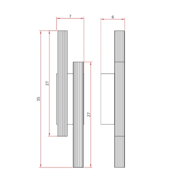 Ścienny kinkiet METALIC W0439 szampański 4xLED 3W 3000K tuba