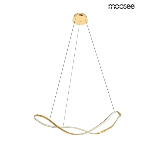 Wisząca lampa WAVES złota MSE1501100593 1xLED 34W 3000K metalowa