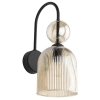 Ścienna lampa szklana Sophia Cognac 11140 ryflowana kula koniak
