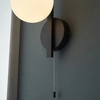 Ścienna lampa kula L&-194081 Light& z włącznikiem IP44 czarna