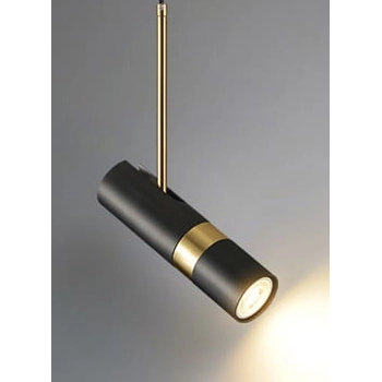 Kierunkowa lampa wisząca CGLOOK1PBK do holu czarna mosiądz