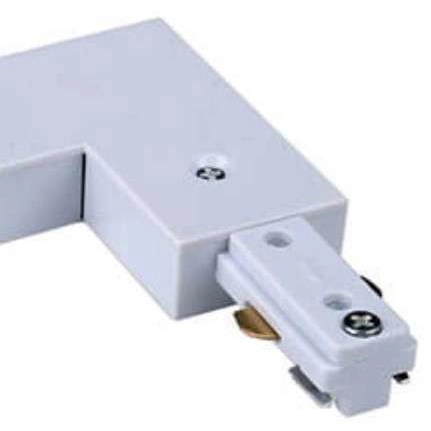 Zasilający L - ŁĄCZNIK szynoprzewodu LKATZ/BI Orlicki Design do szyny natynkowej 1-fazowej 230V biały