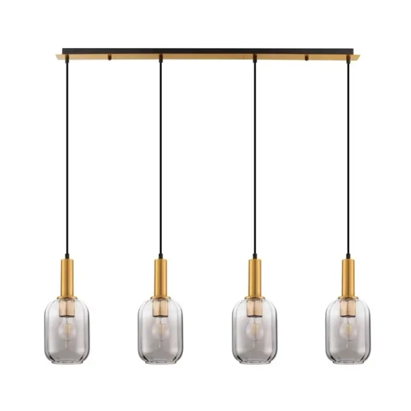 Glamour zwisająca lampa QUERISA LE45217 do salonu złota