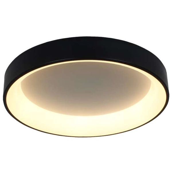 Okrągła LAMPA sufitowa GEORGIA LP-049/1C BK Light Prestige metalowa OPRAWA natynkowa LED 36W 3000K czarna