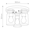 Przysufitowa lampa pokojowa Brinley KL-BRINLEY-F-OZ Kichler przezroczysta brązowa