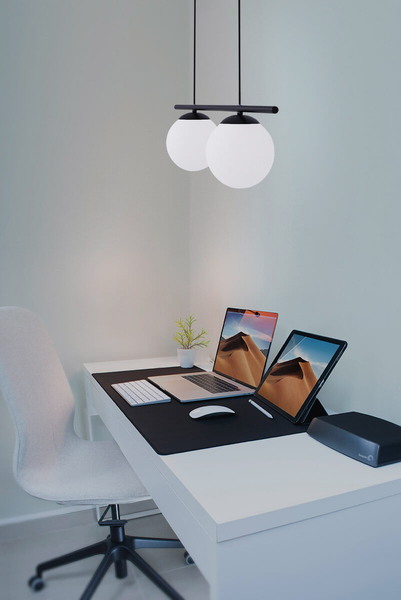 Wisząca lampa Arton K-4965 loftowa nad stół biała czarna