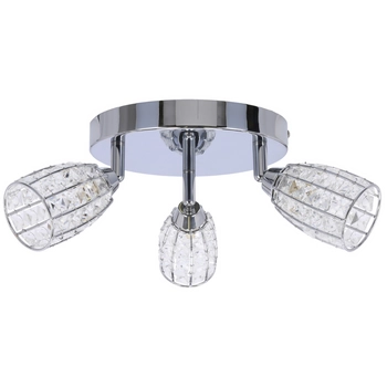 Lampa sufitowa Shiba 98-13408 Candellux potrójny kryształki chrom