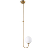 Wisząca lampa salonowa CGCONST1 kula ball art deco mosiądz