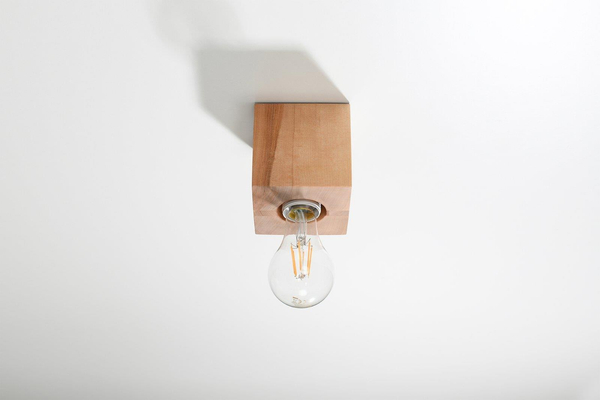 Drewniana LAMPA sufitowa SL.0675 ekologiczna OPRAWA kostka downlight cube