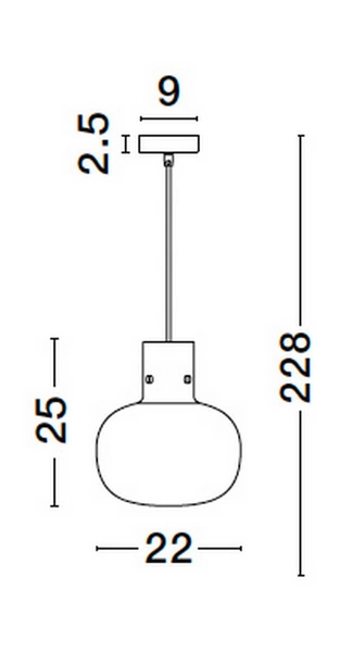 Skandynawska lampa wisząca Padre przezroczysta złota