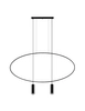 Loftowa LAMPA wisząca HOLAR TH.017CZ owalna OPRAWA metalowy ZWIS frame czarny