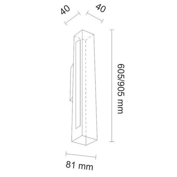 Kinkiet LAMPA ścienna OTARU 7480 Shilo metalowa OPRAWA prostokątna LED 28,8W 3000K listwa belka biała