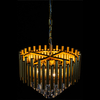 Kryształowa lampa wisząca Bari 6230/4 TR glamour okrągła złota