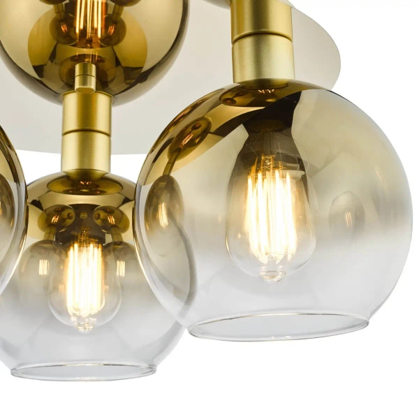 Sufitowa lampa na przedpokój Lycia LYC5335 szklana kule złoty