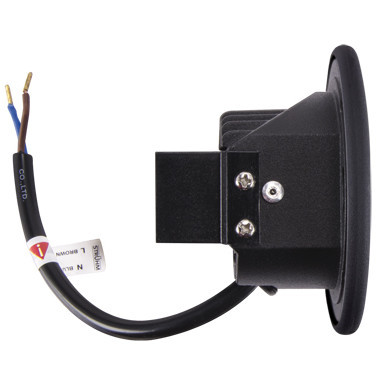 Wpuszczana LAMPA zewnętrzna AZYL LED 03906 Ideus schodowa OPRAWA okrągły wpust LED 1,6W 4000K outdoor IP54 czarny