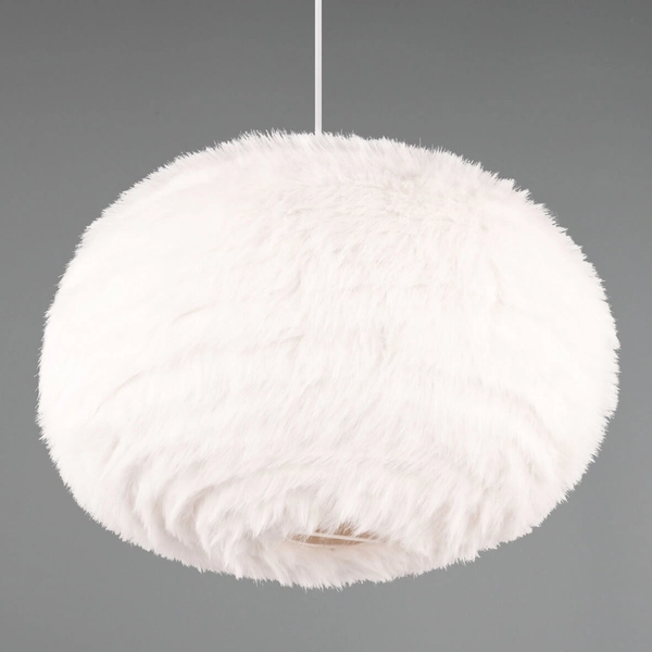 Lampa wisząca Furry R31581901 kulista pluszowa biały
