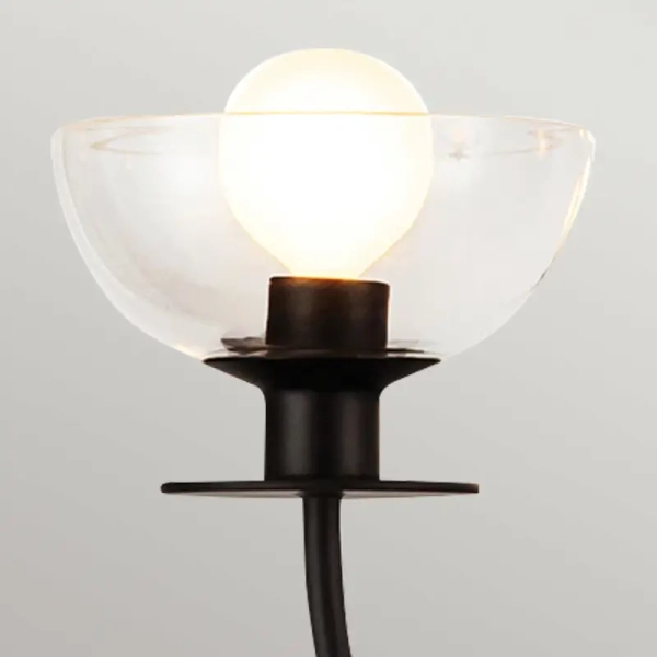 Wielopunktowa lampa wisząca Sylvia ALM-SYLVIA4-BK-CL szklany czarny