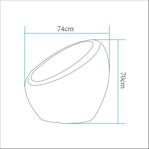 Fotel ogrodowy Party ES-SF002 LED 5W RGBW IP65 biały