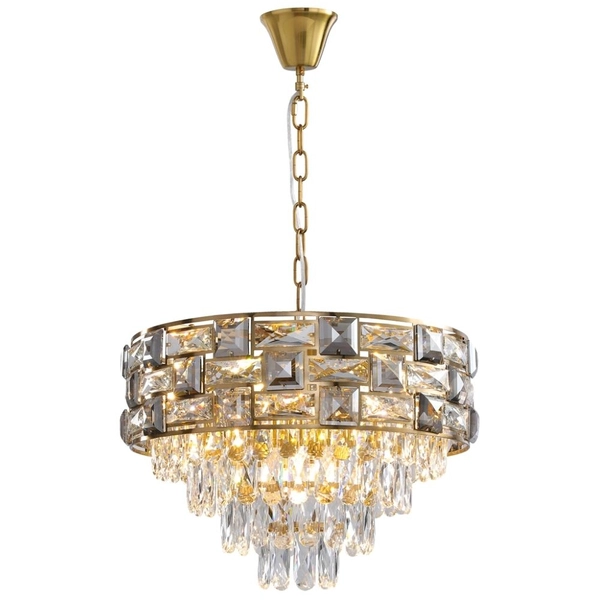 Żyrandol na łańcuchu Luxuria ML8895 Milagro kryształowy złoty