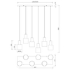 Lampa zwisająca ELIOR DL617319400 kuchenna zwis czarny brązowy multikolor