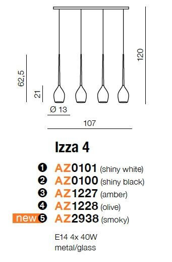 Wisząca lampa zielona Izza do pokoju dziennego zielona