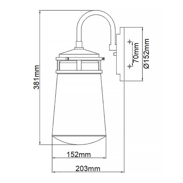Kinkiet na taras KL-LYNDON2-M-AZ Kichler szklana brązowa