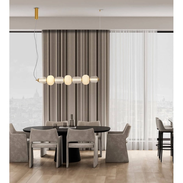 Zwisająca lampa nad stół ARROYOS LE44492 LED 42W 3000K biały złoty