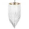 Żyrandol kryształowy Wave DP0339-400 gold Step na łańcuchu glamour złoty