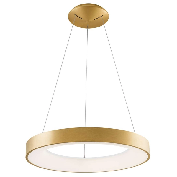 Okrągła LAMPA wisząca GIULIA 5304-850RP-GD-3 Italux metalowa OPRAWA zwis LED 24W 3000K pierścień ring złoty